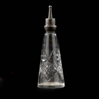 Appraisal: Conical Cut Glass Nursing Bottle mid- th century cut with