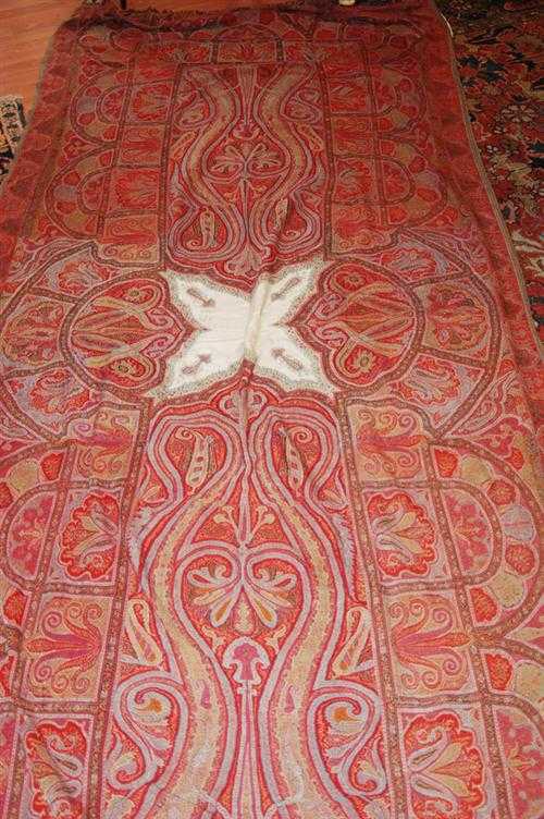 Appraisal: CASHMERE BLANKET antique Good condition x cm