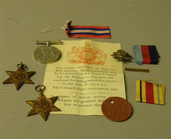 Appraisal: Medal Group for Lieutenant I K Geddes - War Medal