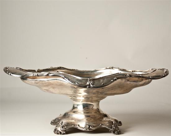 Appraisal: A Monumental Gorham Sterling Centerpiece Bowl oval and footed with