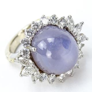 Appraisal: Vintage Approx Carat Cabochon Star Sapphire Carat Round Brilliant Cut