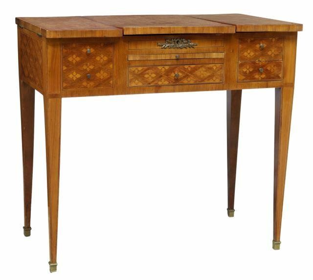 Appraisal: French Louis XVI style poudreuse dressing table early th c