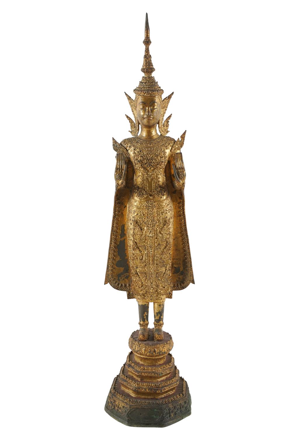 Appraisal: THAI GILT BRONZE BUDDHA FIGUREProvenance The Estate of Arthur and