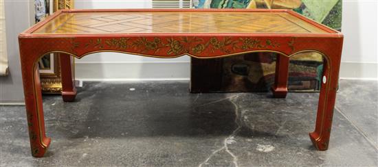 Appraisal: Sale Lot A Chinoiserie Decorated Low Table Height x width