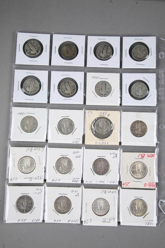 Appraisal: TWENTY STANDING LIBERTY QUARTERS All Type I Years include five