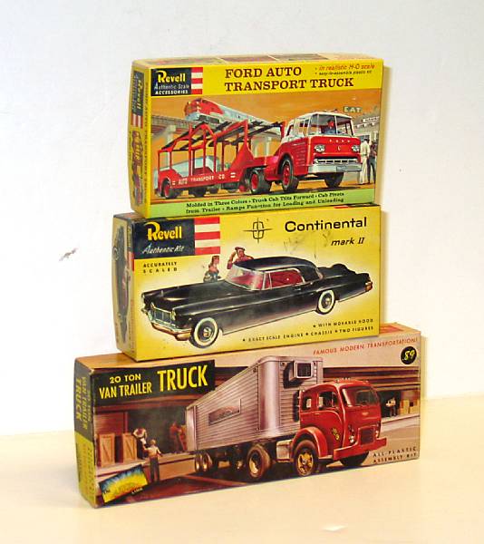 Appraisal: Plastic model trucks Lot includes Revell and Aurora plastic boxed