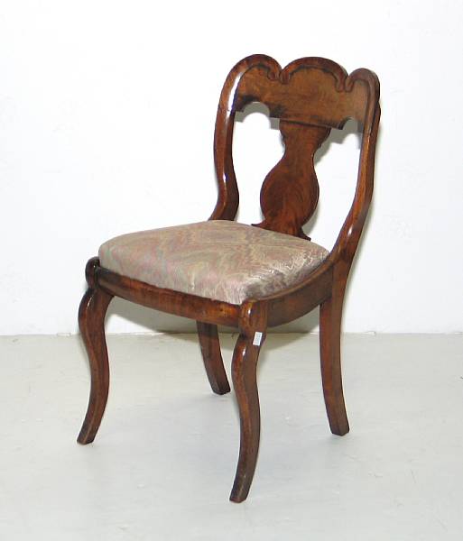 Appraisal: A set of six Classical mahogany slip seat side chairs