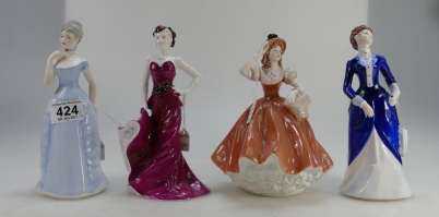 Appraisal: Coalport large lady figures Flora Fiona and two similar unnamed