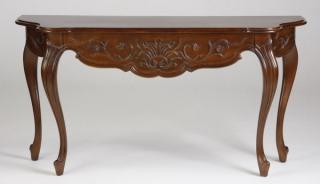 Appraisal: Carved mahogany console table l Late th century mahogany console