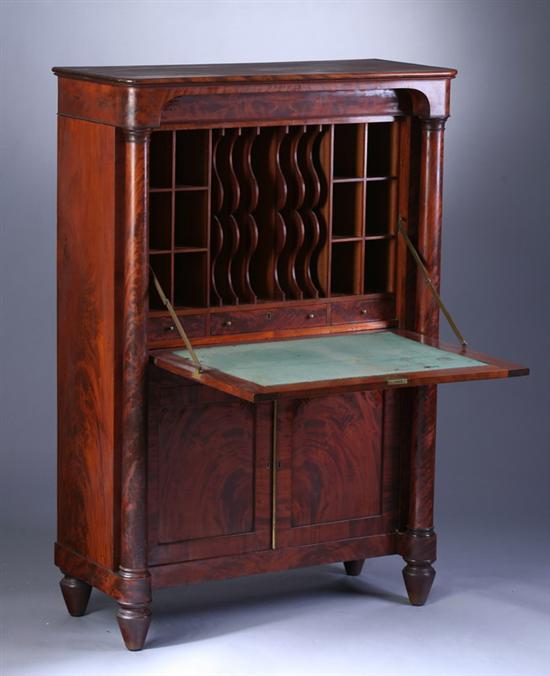 Appraisal: PRESIDENT JAMES MADISON'S AMERICAN NEOCLASSICAL MAHOGANY DROP-FRONT SECRETARY DESK th