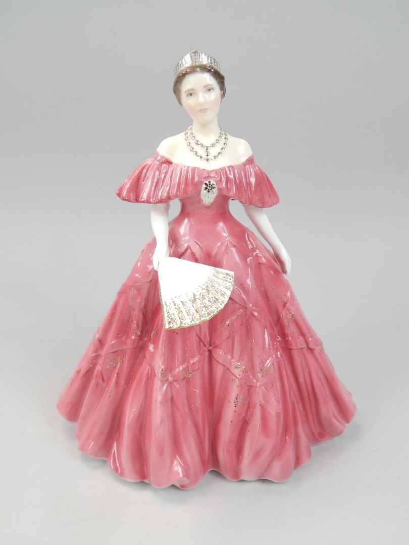 Appraisal: A Royal Worcester porcelain limited edition figure Queen Elizabeth the