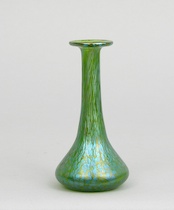 Appraisal: A Delicate Oil Spot Green Glass Vase A delicate Oil