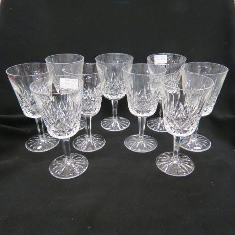 Appraisal: Waterford Lismore Cut Crystal Goblets signed excellent