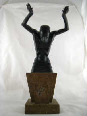 Appraisal: After Fritz Kormis - A bronze figure of a half