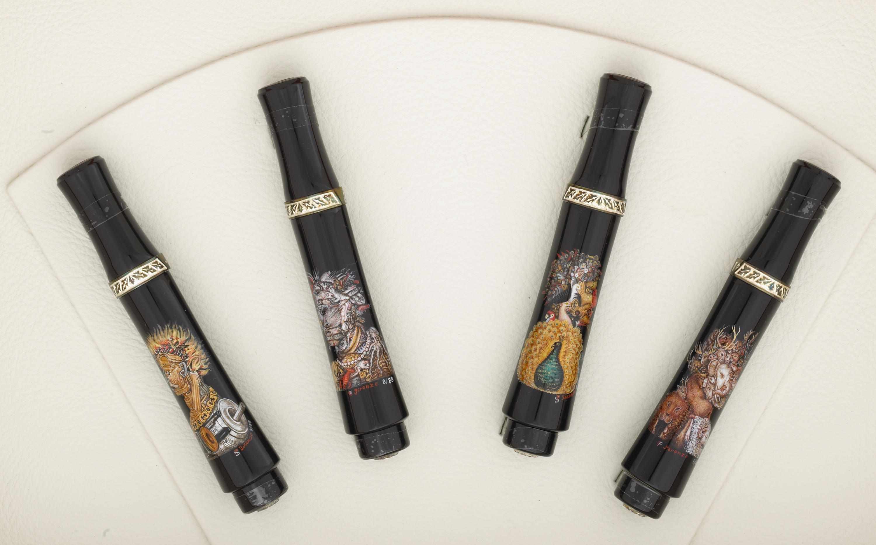 Appraisal: STIPULA Arcimboldo Limited Edition Fountain Pens Lot of Accademia-style fountain