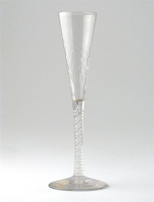 Appraisal: A ratafia glass with moulded bowl raised on a multiple