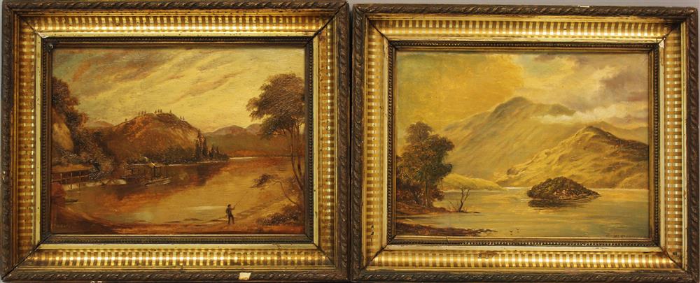 Appraisal: WILLIAM SELLON BRITISH TH CENTURY TWO VISTAS OF LOCH KATRINE