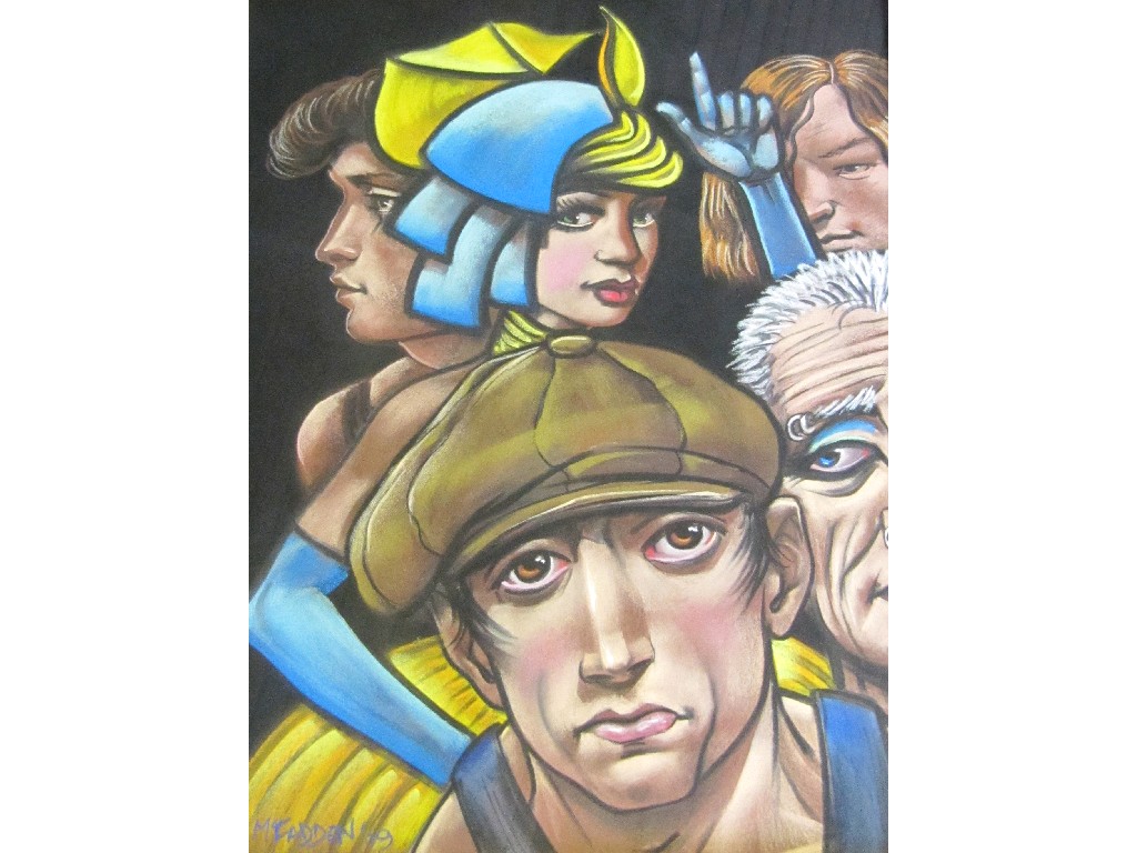 Appraisal: FRANK MCFADDEN b Pastel 'Face in the Crowd' signed x