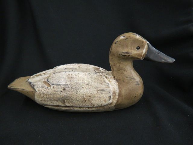 Appraisal: G Lowenthal Decoy Canvasback Hen long tall original