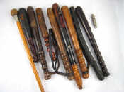 Appraisal: Three Victorian truncheons and five others including an early rubber