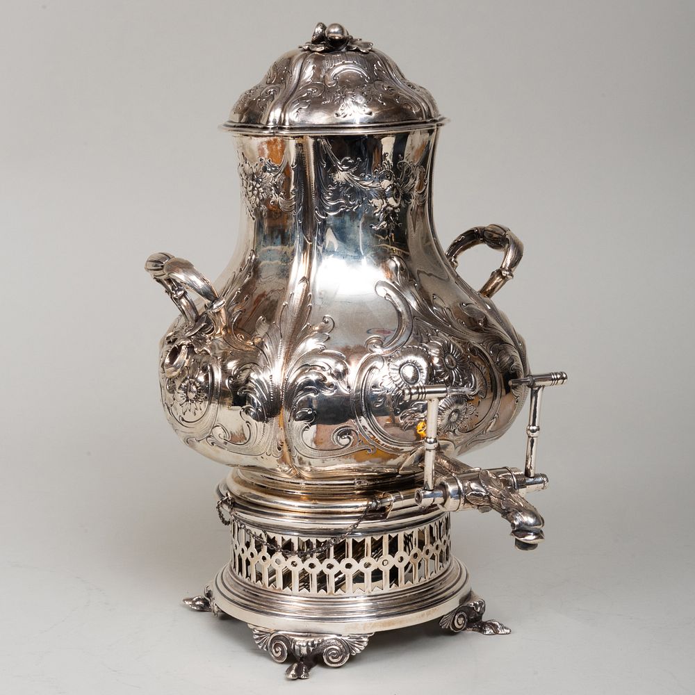 Appraisal: Early Tiffany Co Silver Hot Water Urn Marked 'Sterling' together