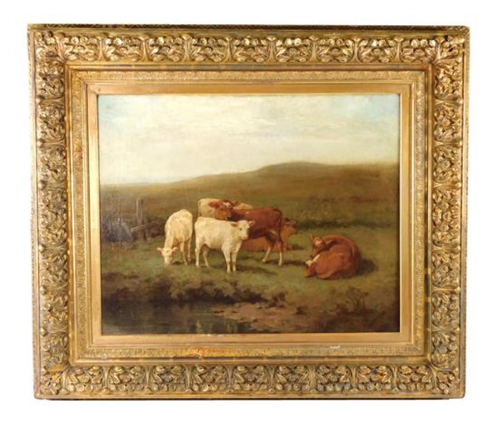 Appraisal: Clara Belle Owen American - oil on canvas depicts pastoral