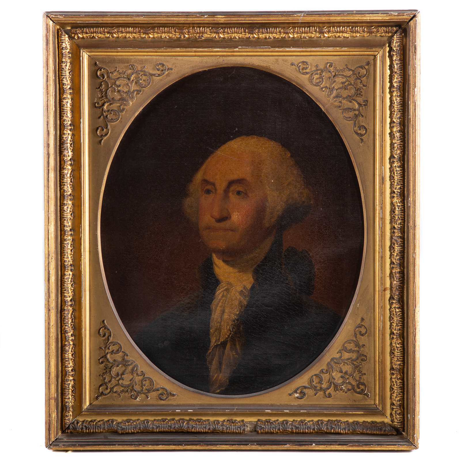 Appraisal: AMERICAN SCHOOL PORTRAIT OF GEORGE WASHINGTON Late th Early th