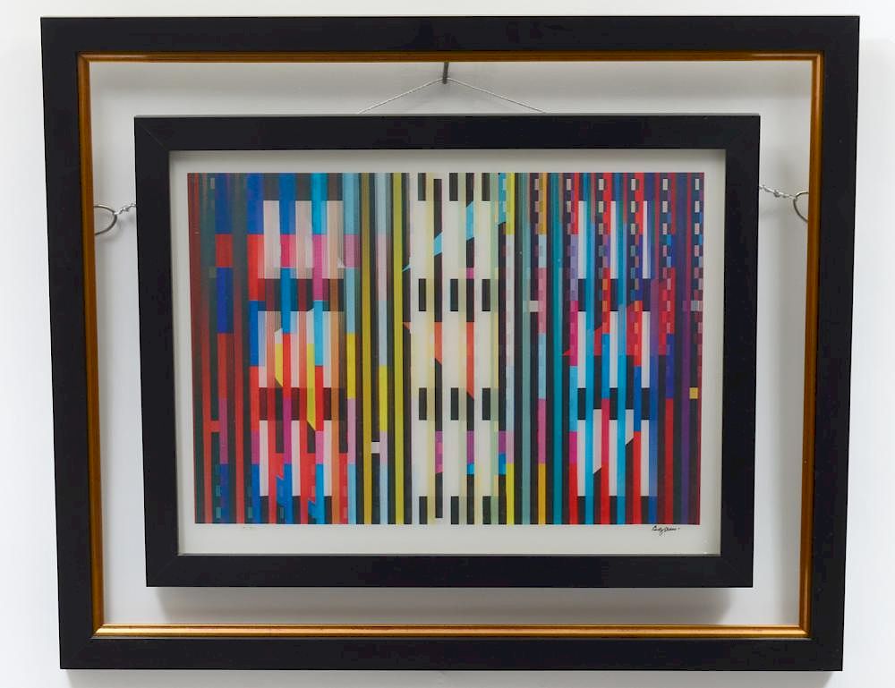 Appraisal: YAACOV AGAM Israeli Born Mazel Tov Rainbow From the La