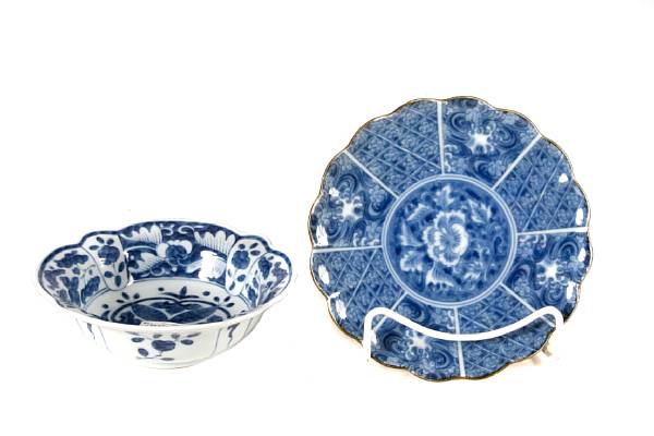 Appraisal: A collection of Asian dinnerware comprising four blue and white