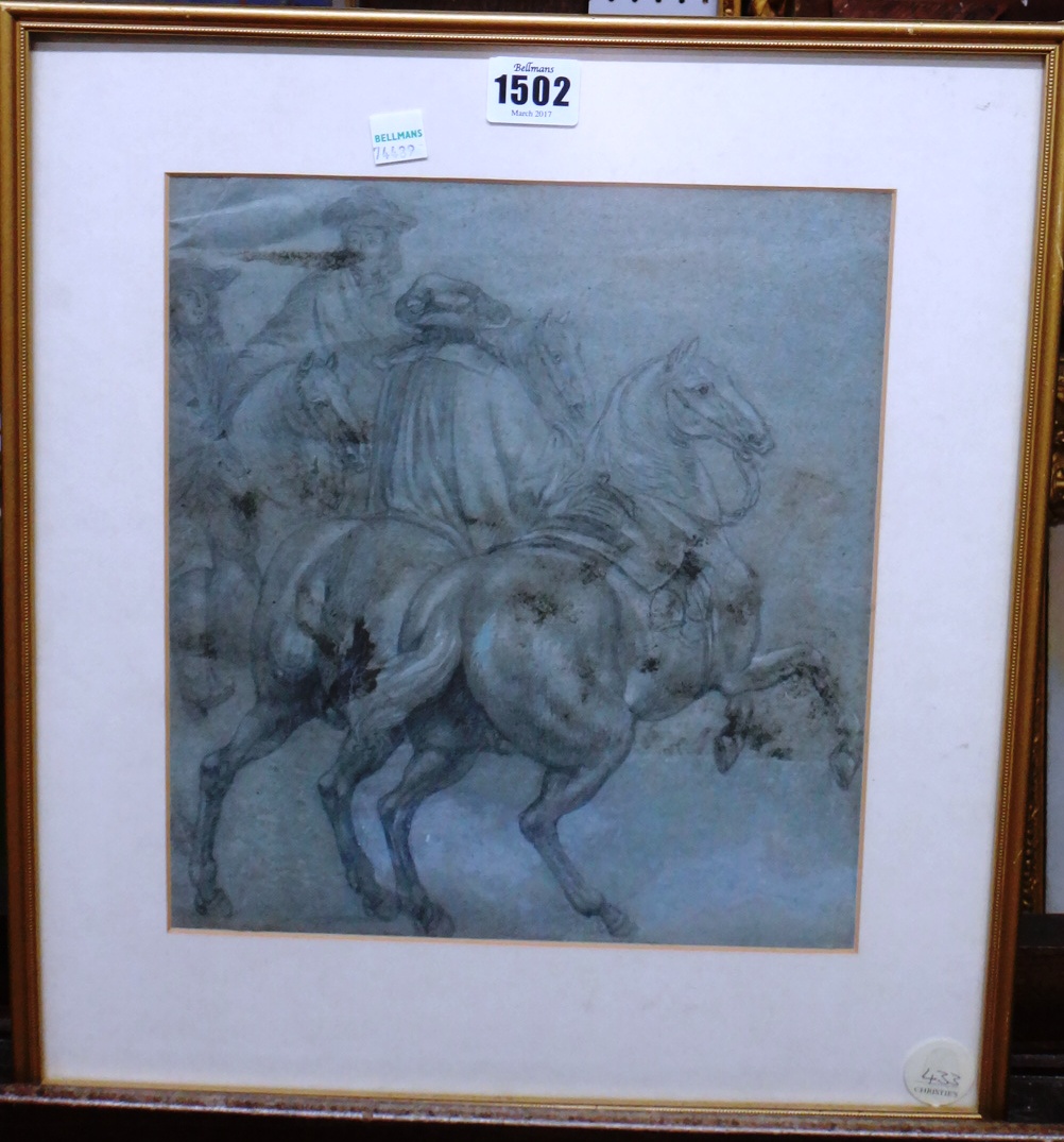 Appraisal: Circle of Adam Frans van der Meulen figures on horseback