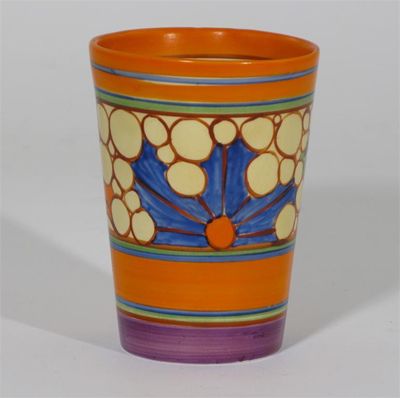 Appraisal: Broth' a Clarice Cliff Fantasque Bizarre tall beaker painted in