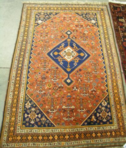 Appraisal: Afghan Tabriz Oriental Rug ' x ' center medallion with