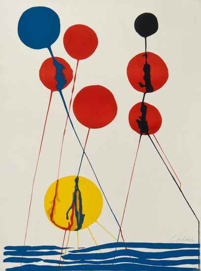 Appraisal: Alexander Calder - Spheres Over Water lithograph printed in colours