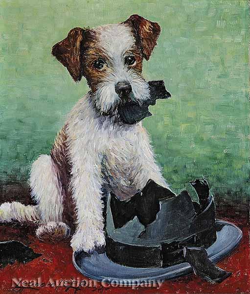 Appraisal: Harry Leonard Loop American Canadian - Fox Terrier Puppy Caught