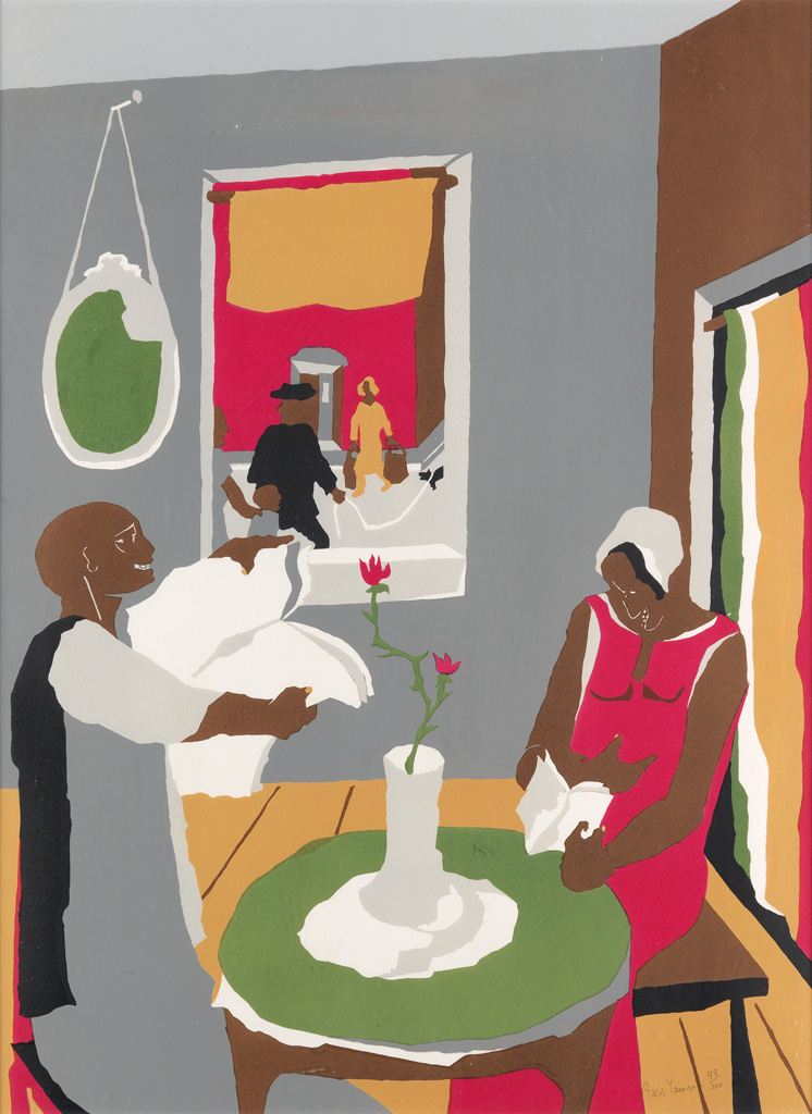 Appraisal: JACOB LAWRENCE - Aspiration Color lithograph on Arches paper x