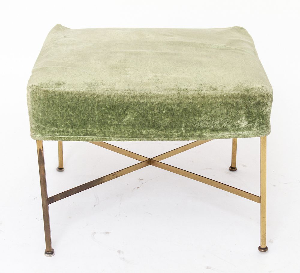 Appraisal: Paul McCobb for Calvin Modern Brass Ottoman Paul McCobb for