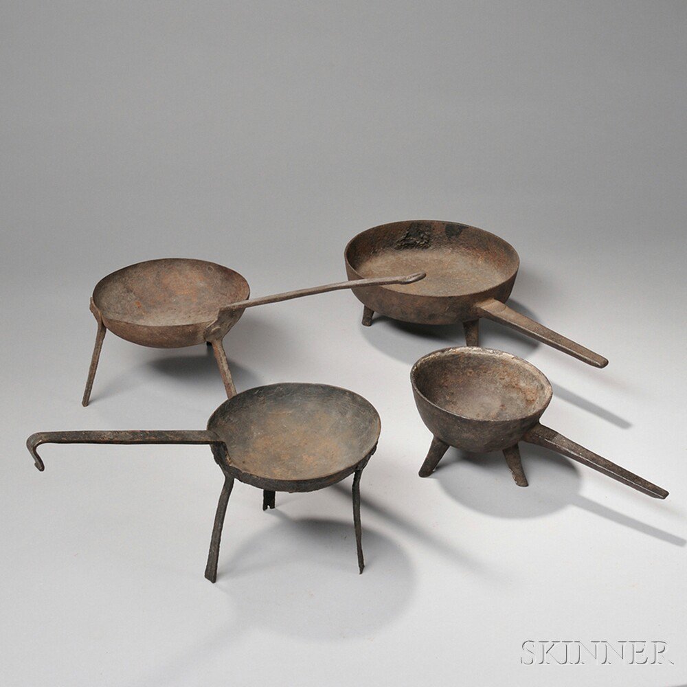 Appraisal: Four Cast Iron Pans America late th early th century