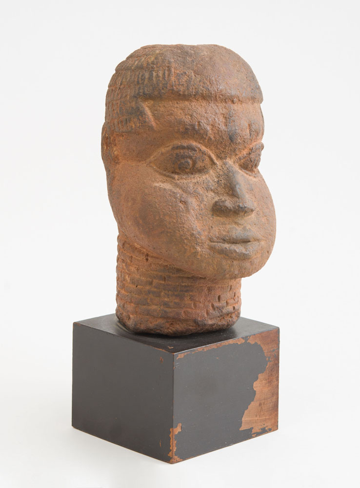 Appraisal: AFRICAN TERRACOTTA HEAD OF AN OBA BENIN in Property from