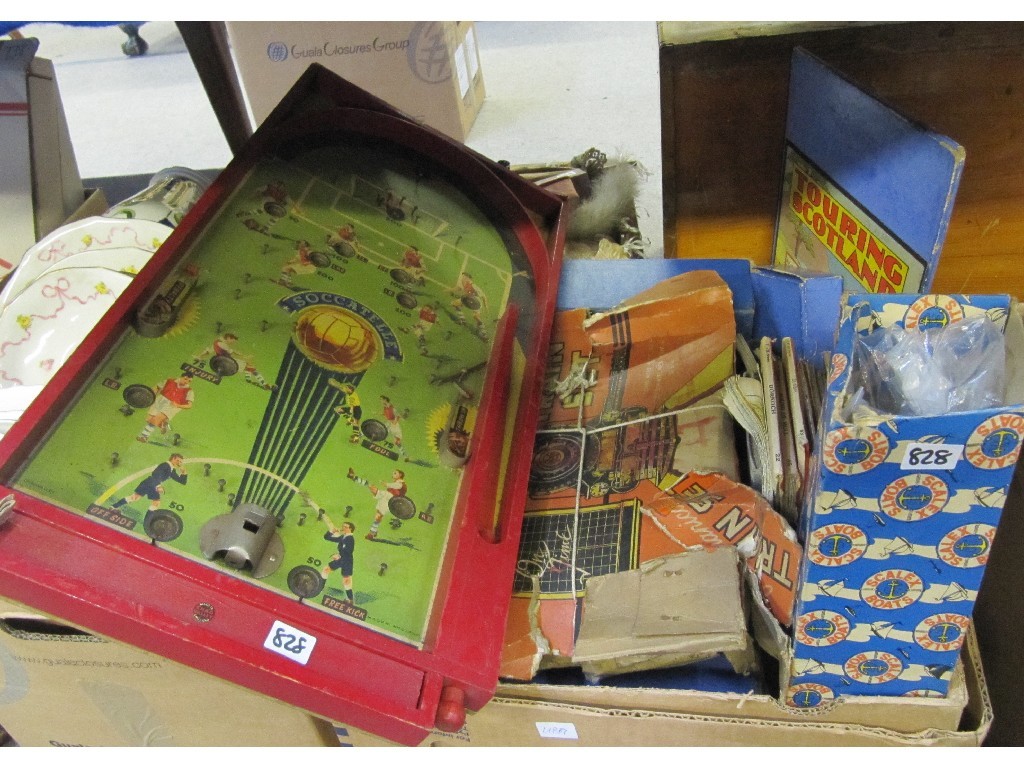 Appraisal: Lot comprising assorted games Meccano Scalex boat assorted maps etc