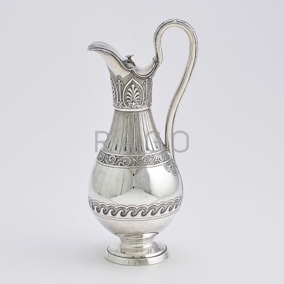 Appraisal: GEORGE III STERLING CLARET JUG Classical urn form raised and