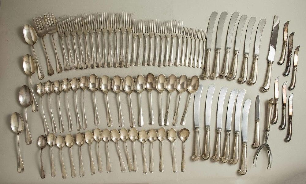 Appraisal: Williamsburg Restoration Sterling Silver Flatware piece set of Williamsburg Restoration