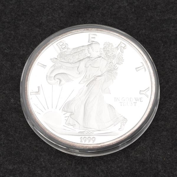 Appraisal: ONE POUND SILVER WALKING LADY LIBERTY COIN diameter Lady liberty