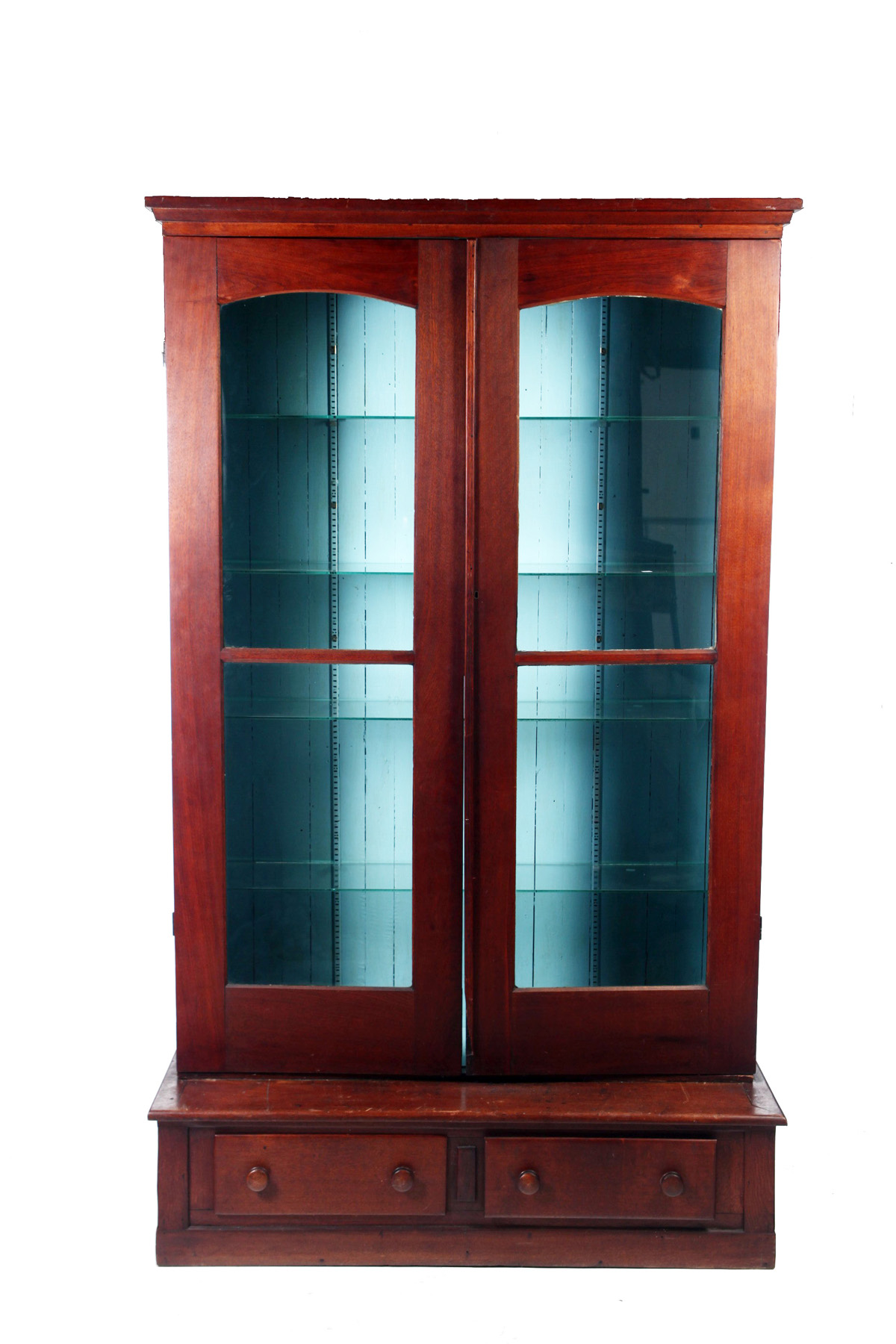 Appraisal: DISPLAY CABINET American nd quarter- th century walnut Two piece