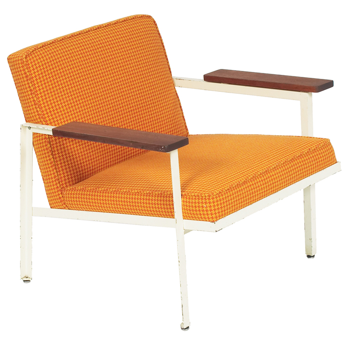 Appraisal: George Nelson Steelframe chair by Herman Miller s white enameled