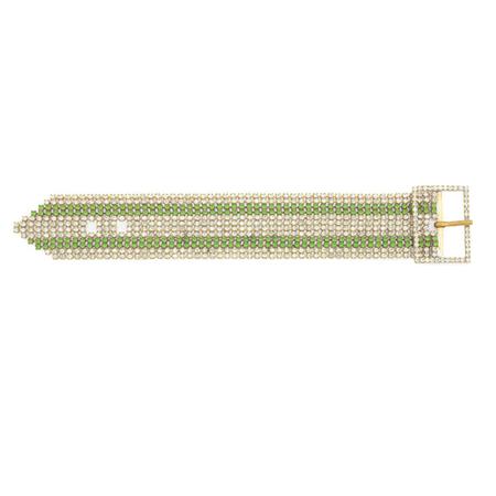 Appraisal: Art Deco Rhinestone Belt Bracelet Estimate -