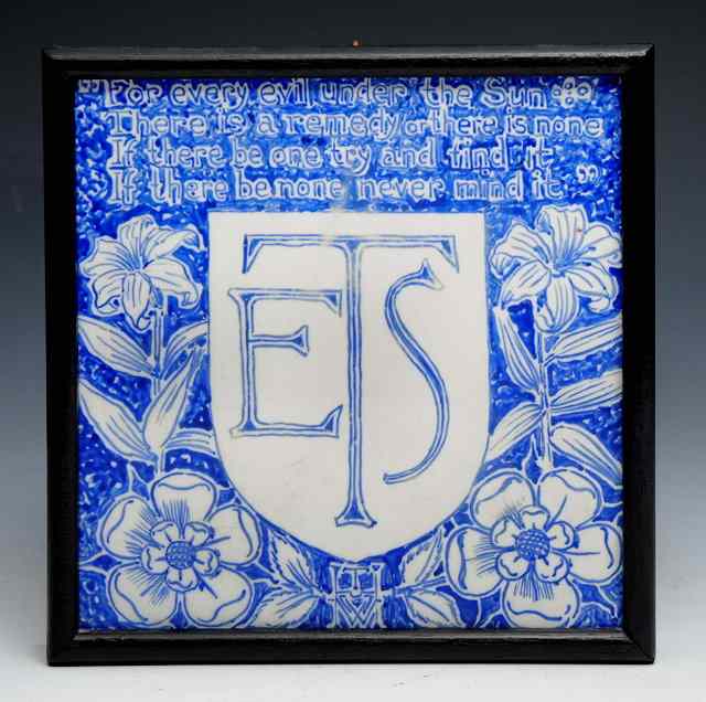 Appraisal: Attributed to William Howson Taylor British - A pottery tile