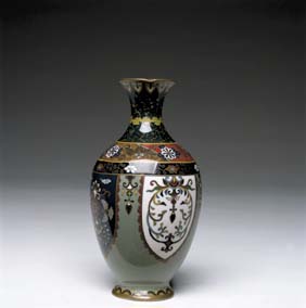 Appraisal: ANTIQUE JAPANESE CLOISONN VASE Antique Japanese cloisonn enamel vase with