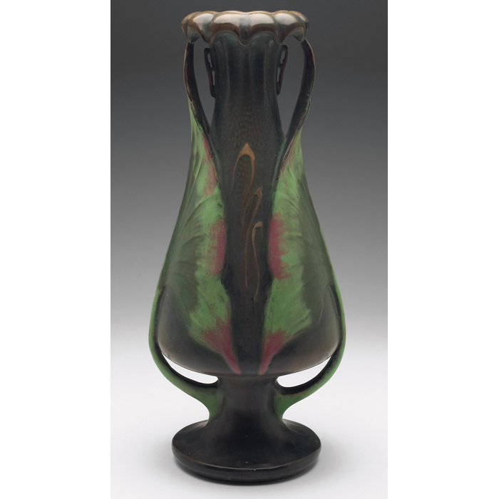 Appraisal: Amphora vase probably designed by Eduard Stellmacher large form in