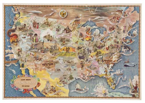 Appraisal: WILLIAM GROPPER AND AARON BOHROD MAPS OF AMERICA Two posters