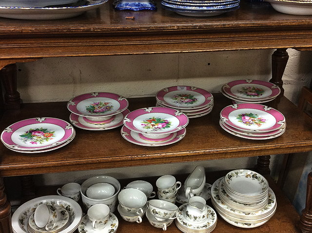 Appraisal: A LATE TH CENTURY PORCELAIN DESSERT SERVICE of pink ground